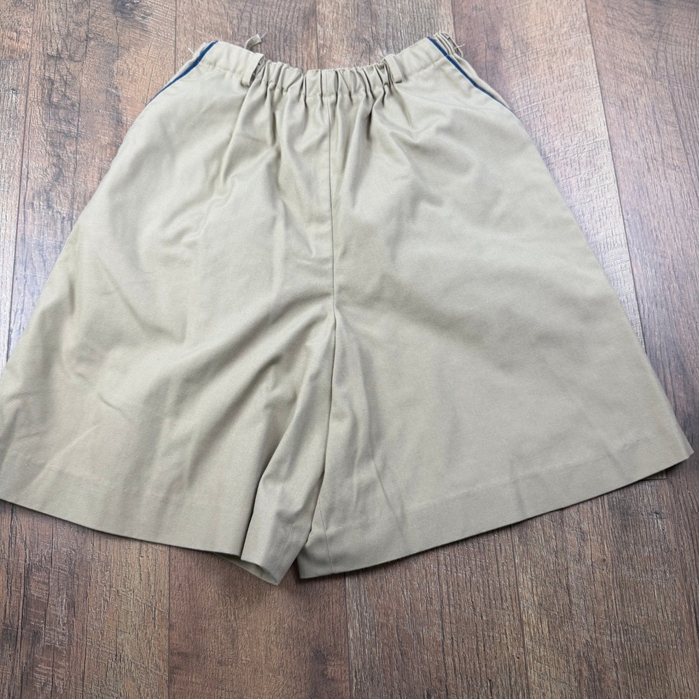 Vintage Sportswear by Dorothy Z Khaki Culottes Navy Trim Small‎ USA